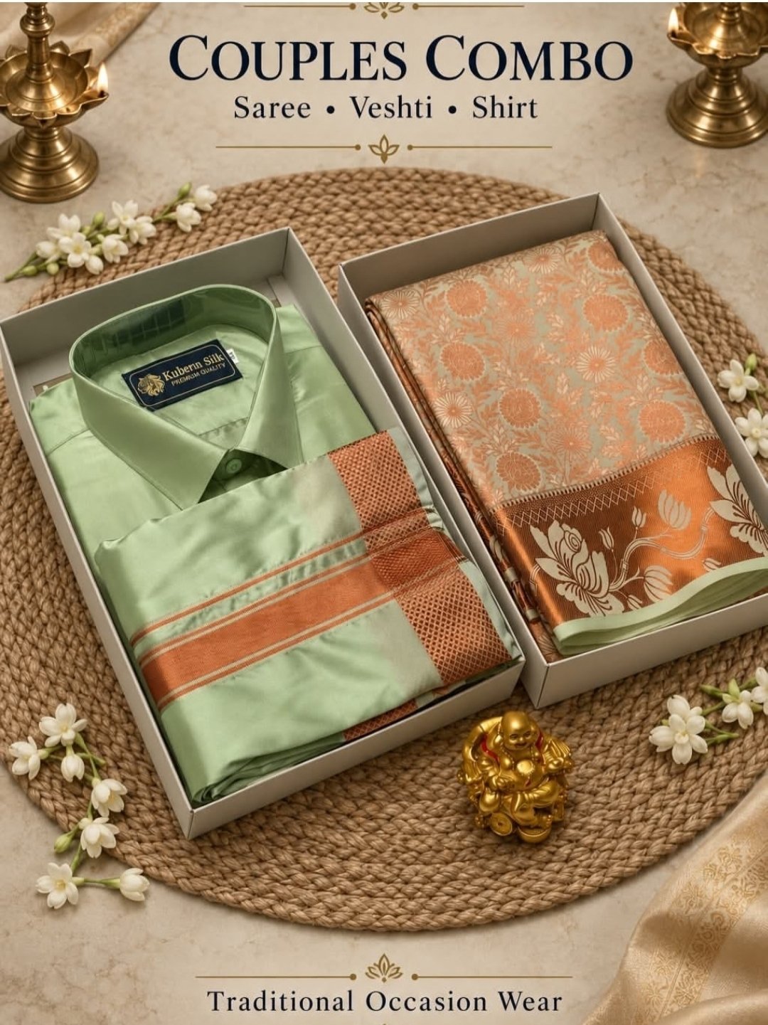 Couples Combo – Pistachio Green & Copper